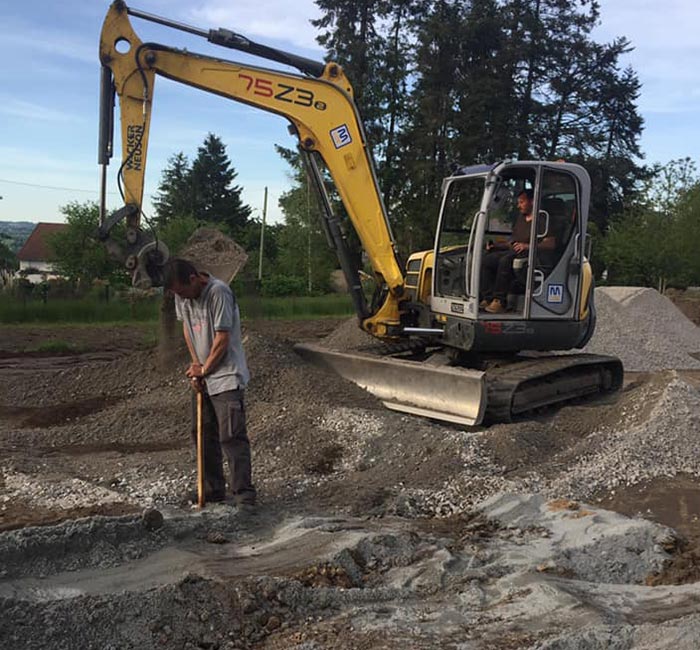 Travaux de terrassement près de Guéret